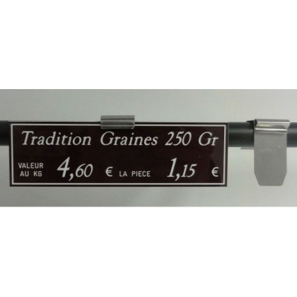 Supports étiquettes pour tablettes verticales - CLIPINOX VERTICAL