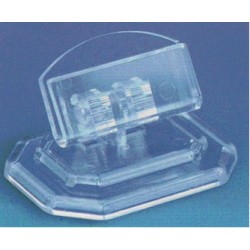 25 Socles PVC cristal inclinables