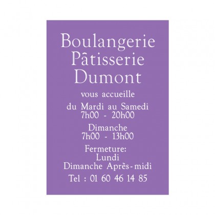 Panneau horaire