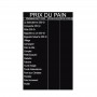 Kit 2 panneaux "prix du pain" avec textes gravés - 123 116GPAIN