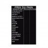 Kit 2 panneaux "prix du pain" avec textes gravés - 123 116GPAIN