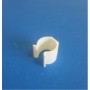 25 Clips PVC blanc pour tube