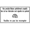 Pancarte symbole "Igloo" - 123 128IG