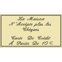 Pancarte gravée à la demande - 123 128SP