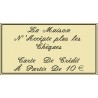 Pancarte gravée à la demande - 123 128SP