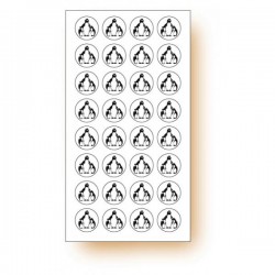120 pastilles adhésives symbole "Pingouin"