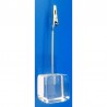 10 Socles "cube plexi transparent à pince crocodile