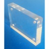 Supports étiquettes à poser - Bloc plexi magnétique droit