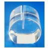 10 Socles "cylindre" plexi à 1 rainure