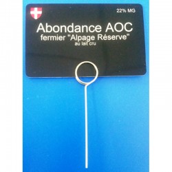 25 Piques prix inox anneau - Ht 75 mm