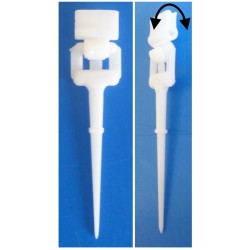 25 Piques prix PVC blanc orientables - Ht 95 mm