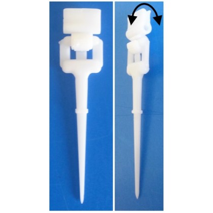 Pique PVC blanc orientable - Ht 95 mm