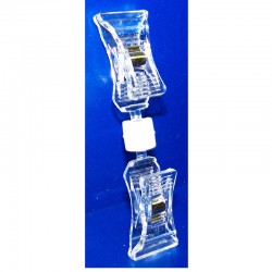 25 Pinces double PVC cristal multi-directionnelles - Petit / petit modèle
