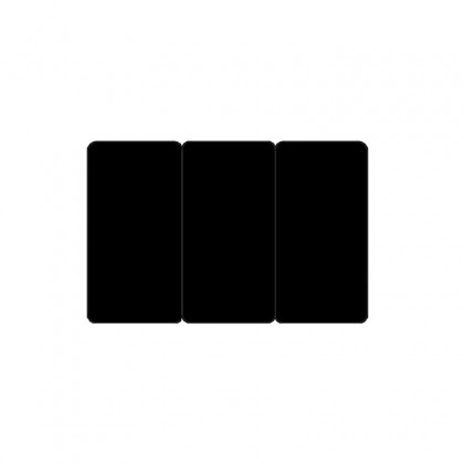 100 ou 300 Cartes PVC noir mat sécables 1/3_1/3_1/3 en 3 formats de 28 x 54 mm