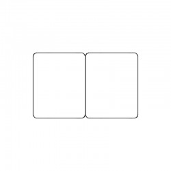 Cartes pvc Blanc brillant sécables 1/2 1/2 - par 100 ou 300 ex