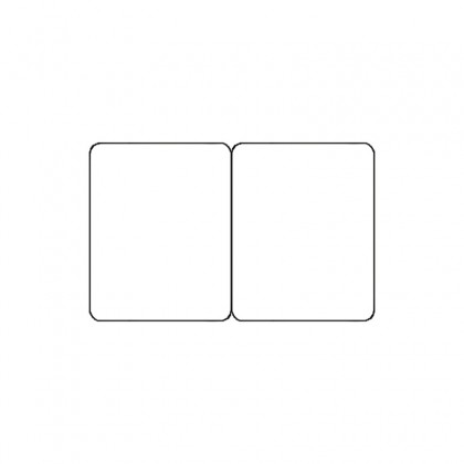 100 ou 300 Cartes pvc blanc sécables 1/2_1/2