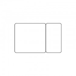 Cartes pvc Blanc brillant sécables 1/3_2/3 - par 100 ou 300 ex