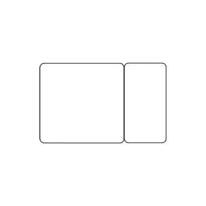 100 ou 300 Cartes PVC blanc sécables 1/3 2/3 - en 2 formats 54 x 87 et 28 x 54 mm