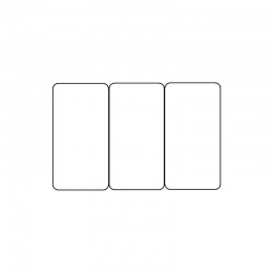Cartes pvc Blanc brillant sécables 1/3_1/3_1/3 - C4521 - par 100 ou 300 ex