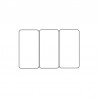 100 ou 300 Cartes PVC blanc sécables 1/3_1/3_1/3 en 3 formats de 28 x 54 mm