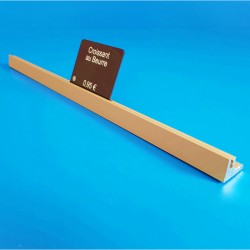 Réglette aluminium à 1 rainure - OR - lg 18 x ht 13 mm - Prix du Mètre: