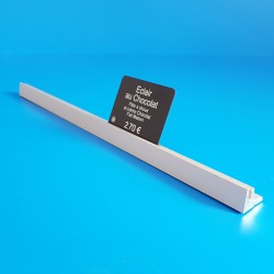 Réglette aluminium à 1 rainure - ARGENT - lg 18 x ht 13 mm - Prix du Mètre: