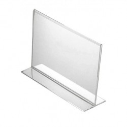 5 Supports plexi - horizontal droit à poser - 2 faces - A partir de (selon la taille):
