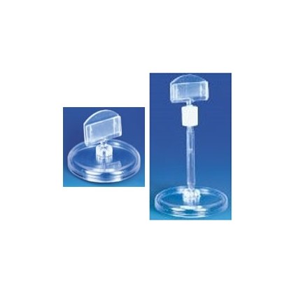 Supports étiquettes à poser - Socle cristal tige