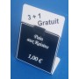 25 Grips double noir de jonction entre 2 étiquettes