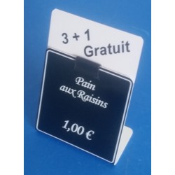25 Grips double noir de jonction entre 2 étiquettes