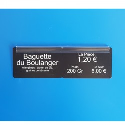 25 Baguettes adhésives de liaison double cartes horizontales - lg 150 mm