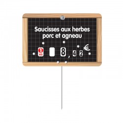 25 Étiquettes à texte à pique - Gamme ROULETIQ - ARDOISE AVEC FILETS - 103 13_T