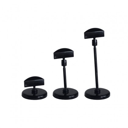 25 Socles à tige PVC noir - 150 065SNO à 66SNO