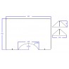 Hygiaphone plexiglas, épaisseur 5mm: H750x950mm