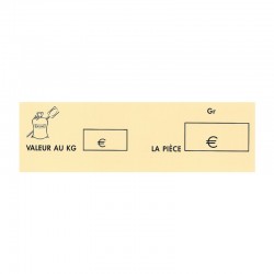 50 Étiquettes neutres - PVC Crème "Sac farine" - Spécial pain