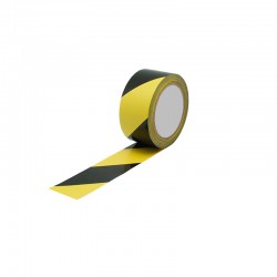 Adhésif de marquage au sol - Noir et Jaune - lg 50 mm x LG 33 mètres