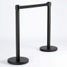 Lot de 2 Poteaux à sangle enrouleur sur socle