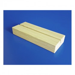 5 Socles bois en chêne naturel avec 1 rainure - lg 150 mm
