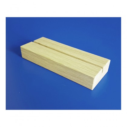 Socle bois en chêne naturel avec 1 rainure - lg 150 mm