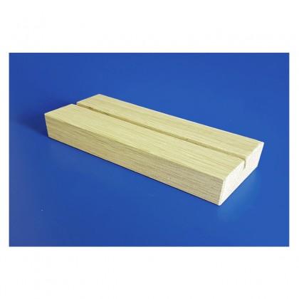 5 Socles bois en chêne naturel avec 1 rainure - lg 210 mm