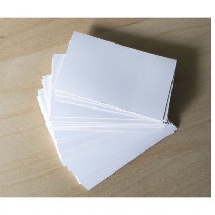500 Étiquettes neutres - carton plastifié blanc - Ht 55 x lg 90 mm
