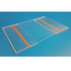 5 Supports plexi format A4 - vertical mural - adhésif