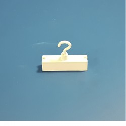 10 aimants rectangles avec crochet - Blanc - Force 6 kg