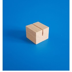 10 Socles bois "cube" à une rainure droite
