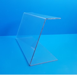 Protecteur survitrine plexi - base 200 x Ht 300 x retour 100 mm - lg 1000 mm
