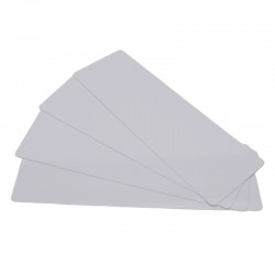 Cartes PVC Blanc brillant longues 50 x 150 mm - Pour Edikio Flex -  C4152 - par 100 ou 200 ex