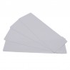 Cartes PVC Blanc brillant longues 50 x 150 mm - Pour Edikio Flex -  C4152 - par 100 ou 200 ex