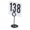 10 Socles à pince anneau métal noir - ht 105 mm