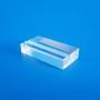 25 Socles "rectangle" - plexi TRANSPARENT à 1 rainure - LG 40 x lg 20 mm