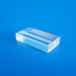 25 Socles "rectangle" - plexi TRANSPARENT à 1 rainure - LG 40 x lg 20 mm